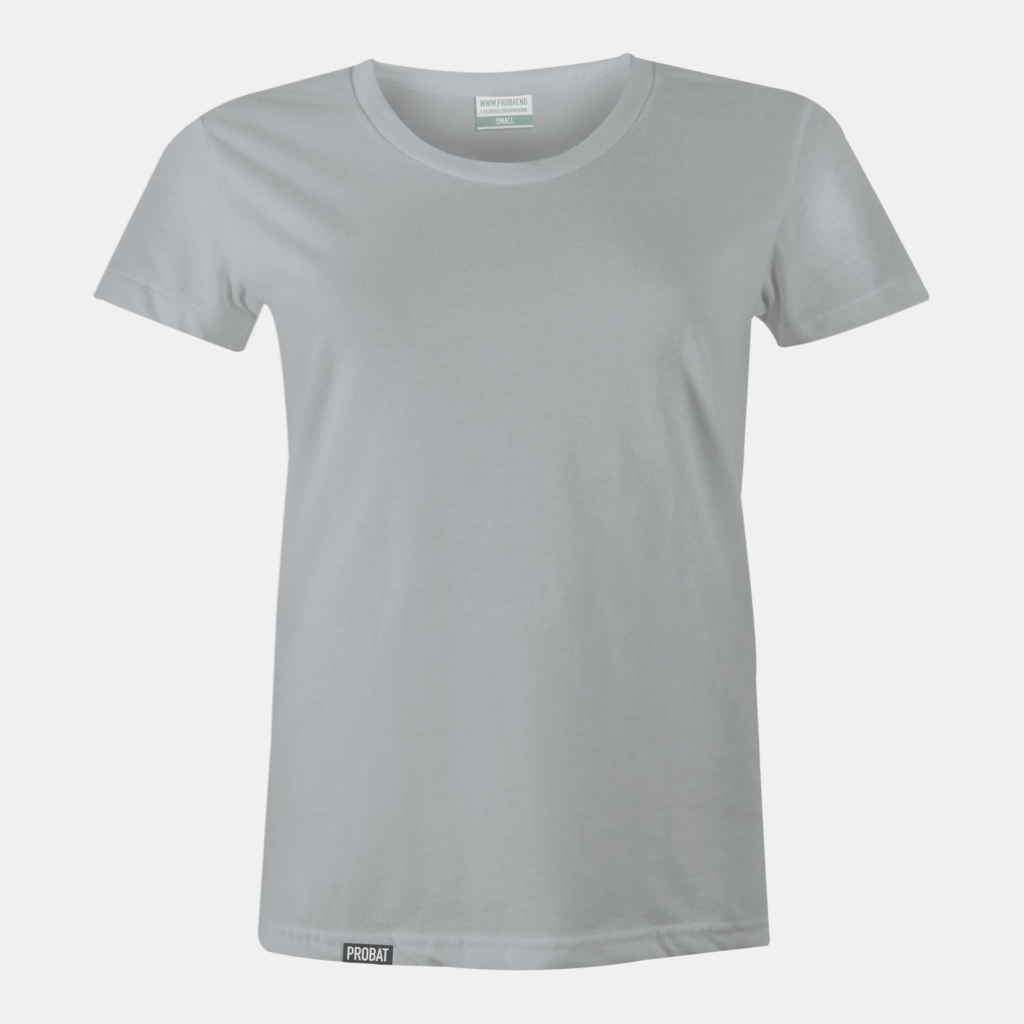 T-skjorte til dame uten trykk - lys grå