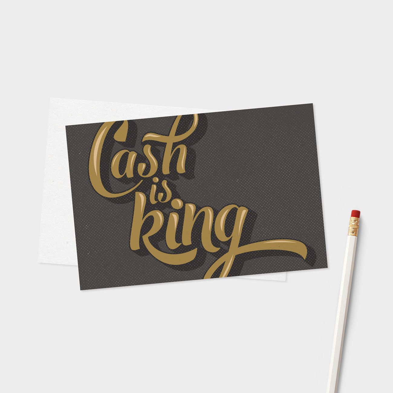 Probat - Kort - Cash is king (grå)